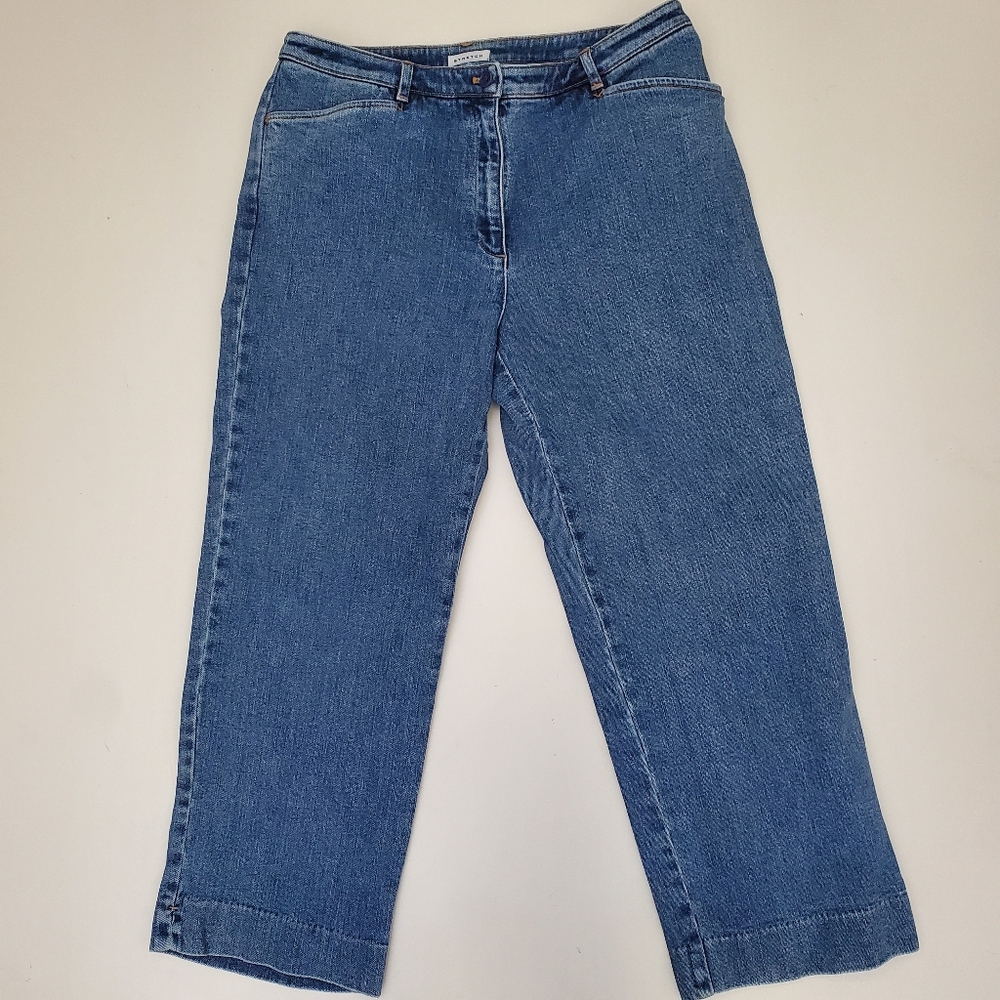 Blue Denim Minimalist Cropped Jeans